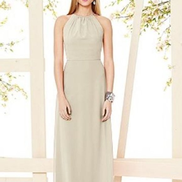 Dessy 8151...Bridesmaid / Mother of Bride Dress...Palomino...Size 4..NWT - Picture 1 of 4